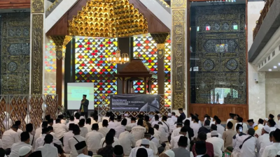 Masjid Raya Nurul Wathon Pakansari Jadi Lokasi Perdana Manasik Haji Nasional, Ribuan Jemaah Bogor Ikuti Bimbingan Serentak