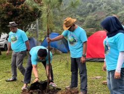Dukung Program Bupati Bogor Rudy Susmanto, Paguyuban Pengelola Wisata Sukamakmur Tanam 200 Bibit Pohon